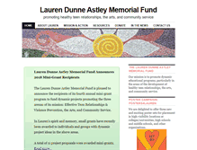 Tablet Screenshot of laurendunneastleymemorialfund.org
